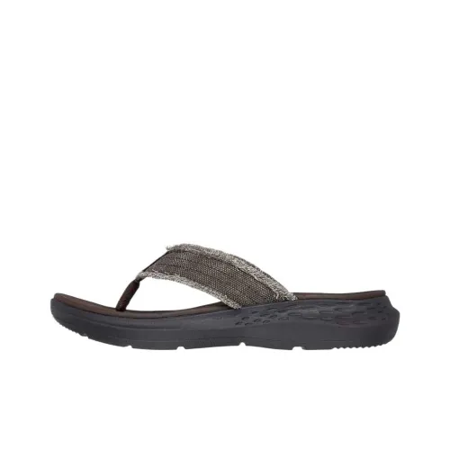 Skechers Relaxed Fit Slip-Resistant Flip-Flops Men's Chocolate