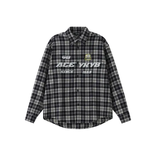 YK&YB Темно-синяя клетка Унисекс Рубашки