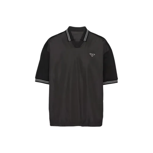 PRADA FW23 Поло Мужское Черное
