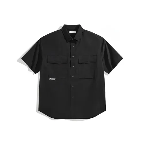 PEACEBIRD MEN Черный 1 Свободный крой Мужская рубашка