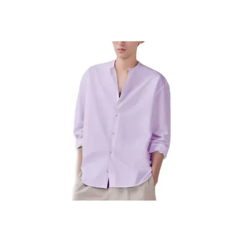 HERMES Мужские Рубашки Сиреневого Цвета
