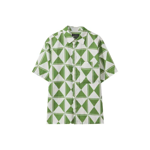 MARC OPOLO Рубашка Мужская Зеленая Геометрическая Цветочная