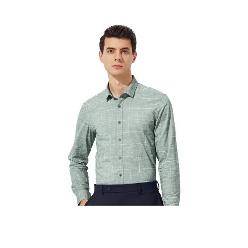 FIRS Темно-зеленые Мужские Рубашки