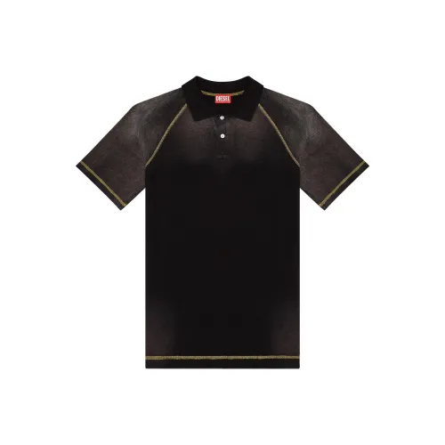 DIESEL Мужская поло рубашка черного цвета