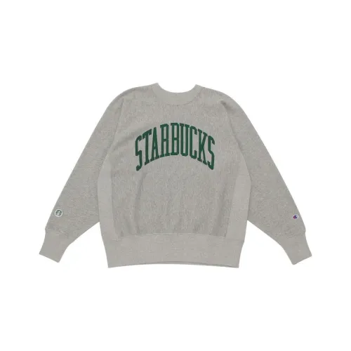 Champion Beams x Starbucks collaboration Серый Унисекс Свитшоты
