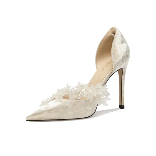 Lily Wei Звезда And Evening Song Узкий каблук Высокие каблуки Женские Кремово-абрикосовый