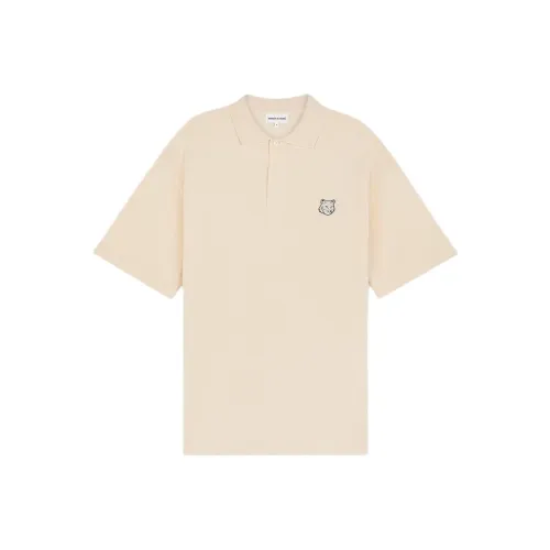 Maison Kitsune SS24 Поло Мужское Светло-Желтое