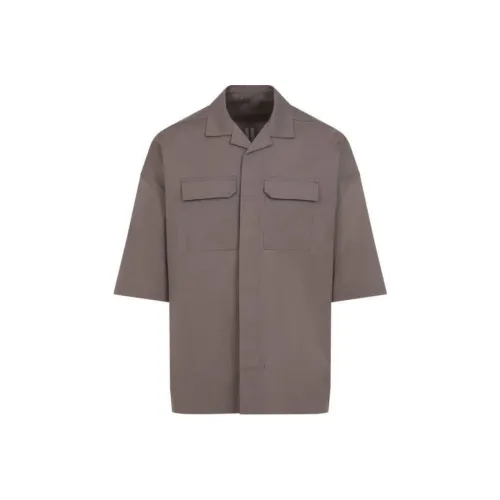 RICK OWENS совместный бренд RO Рубашка Мужская Кофейного цвета