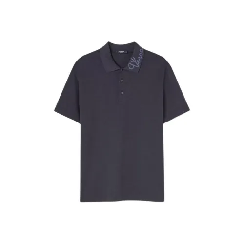 VERSACE Поло Мужское Темно-Серое