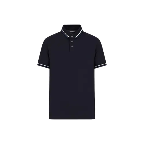 Emporio Armani SS24 Поло Мужское Морской Синий