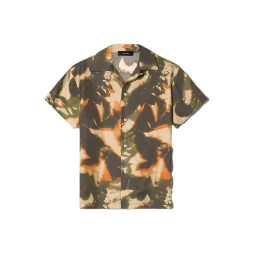 AMIRI Menswear Collection Оранжевые Белые Мужские Рубашки