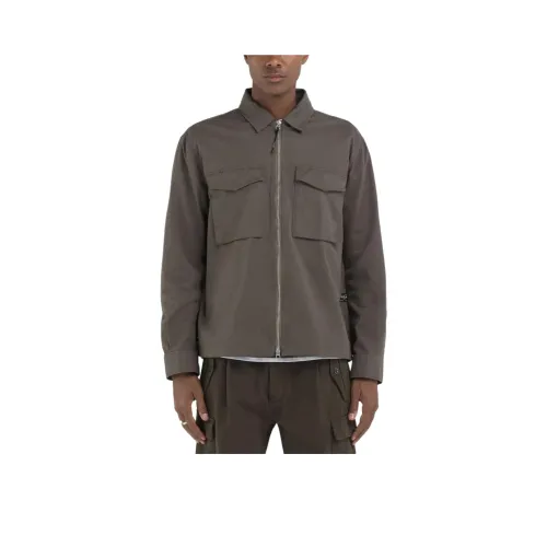 REPLAY Грязь Зеленый Мужские Рубашки