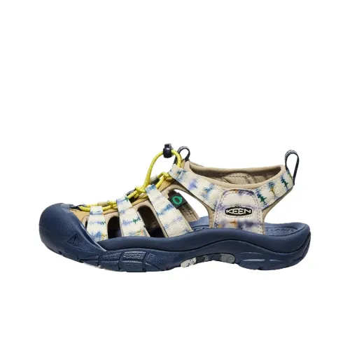 Ankorau x Keen Newport Retro Slip Resistant Abrasion Resistant Обувь для горных походов Женская Белый Синий