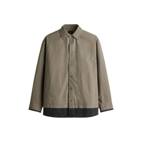 H&M Темно-бежевые мужские рубашки