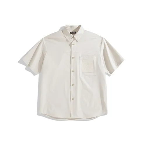 PEACEBIRD MEN Абрикос 1 Свободный крой Мужская рубашка