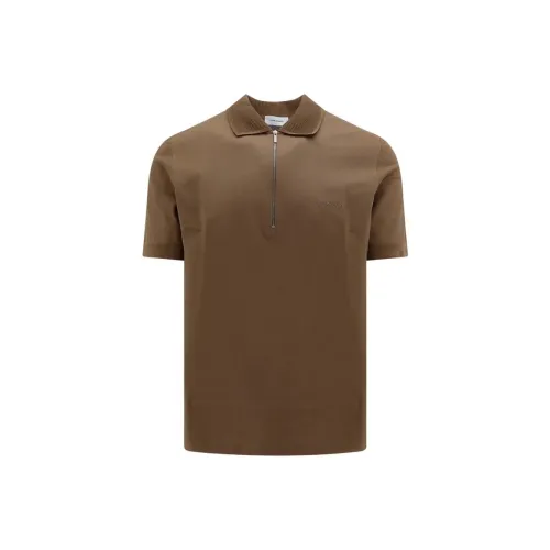 Ferragamo SS24 Поло Мужское Пшенично-Коричневый