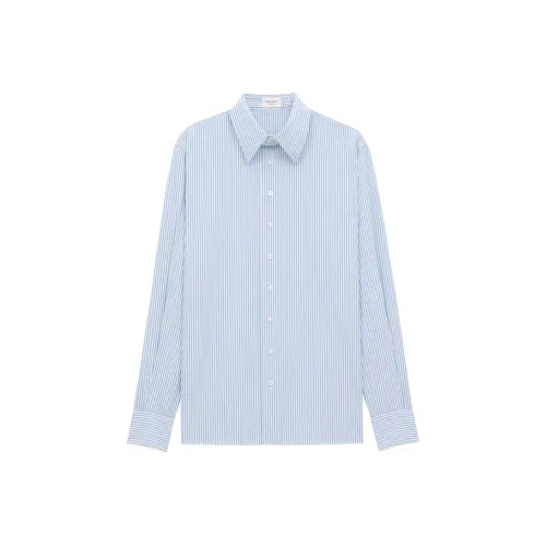 SAINT LAURENT Рубашка Мужская Синяя Белая