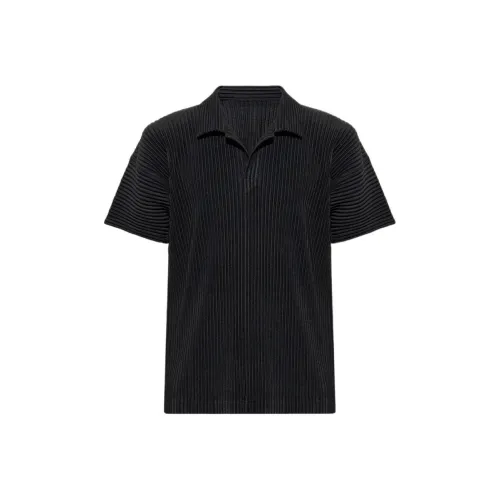 Homme Plissé Issey Miyake Polo Мужской Черный