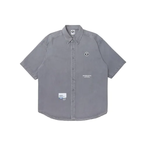AAPE Серый GYL Мужские Рубашки