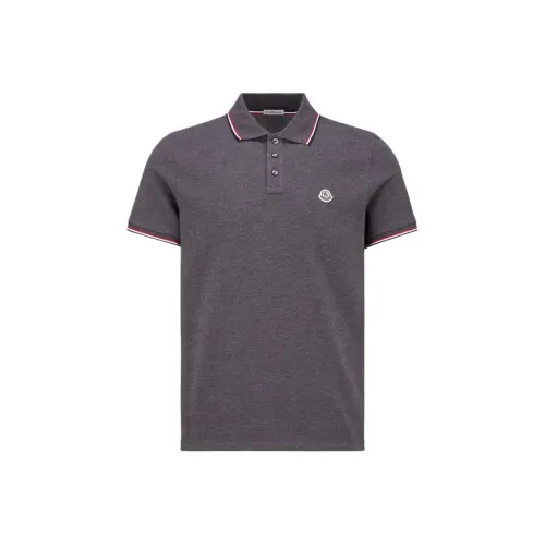 Moncler SS24 Поло Мужское Темно-Серый
