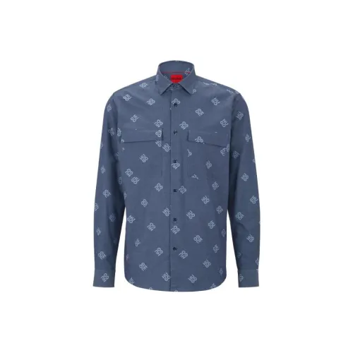 Hugo Boss Рубашка Мужская Светло-Синяя