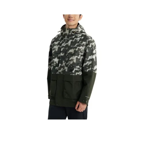 Columbia совместный бренд Transit Поход Водонепроницаемый и Ветрозащитный Ветровка Мужской Зеленый