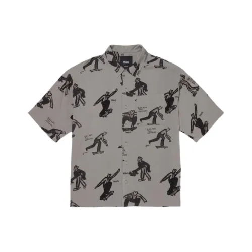 VANS x BOLIN Азиатский ARTIST Co Бренд SS24 Рубашка Мужская Серый