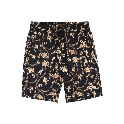 Raidy Boer 2025 Летние Повседневные Шорты Мужские Черный Цветочный