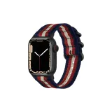 [Три-Кольцо Пряжка] Синий Красный Экрю с Черной Застежкой