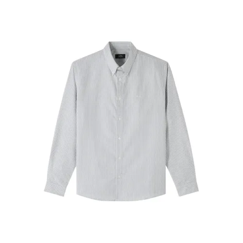 A.P.C SS25 Рубашка Мужская Темно-Морской Синий