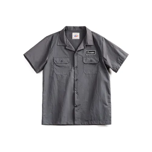 MADEN Темно-серые Мужские Рубашки