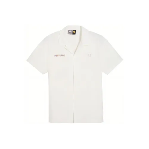 PUMA Scuderia Ferrari Race Crew Мужская Motorsport Рубашка Мужская Белая