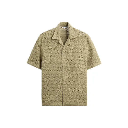 ZARA Светлый хаки Мужские рубашки