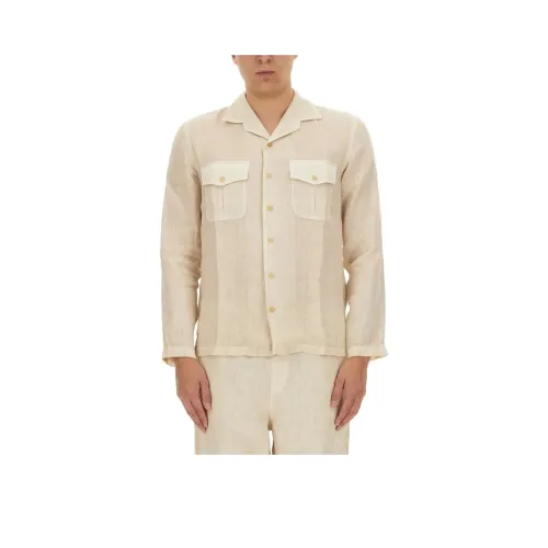 120% LINO Бежевый Мужские Рубашки