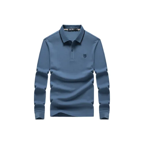 SEPTWOLVES Поло Мужское Серый Синий