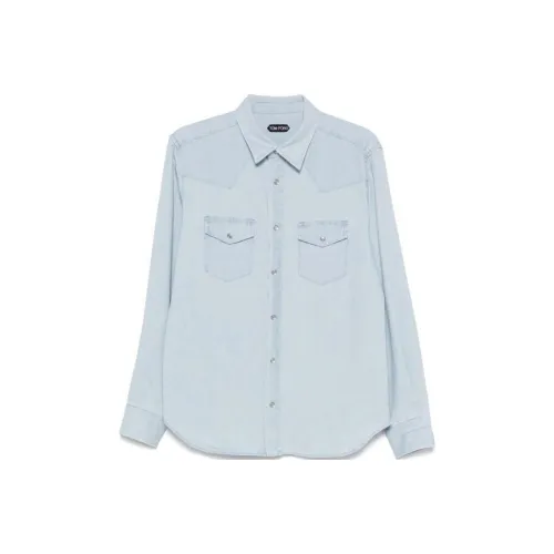 TOM FORD Светло-синие мужские рубашки