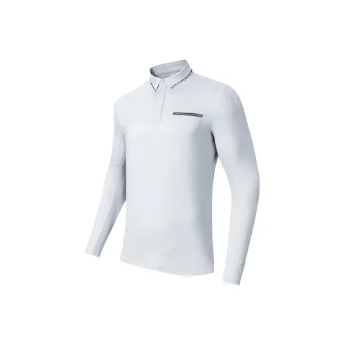 ANTA ZONGXUNXILIE Поло Мужское Белый Mist Серый