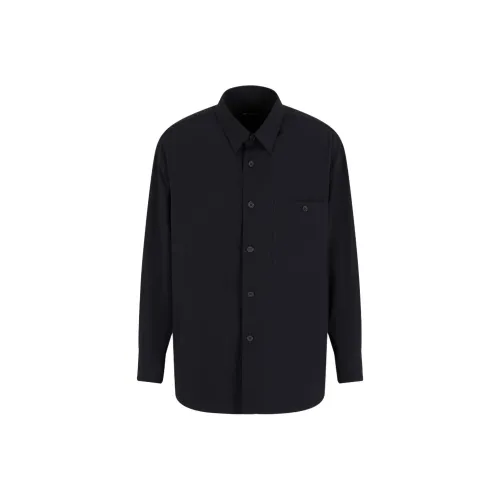 GIORGIO ARMANI Blue Men's Shirts GIORGIO ARMANI Синие Мужские Рубашки