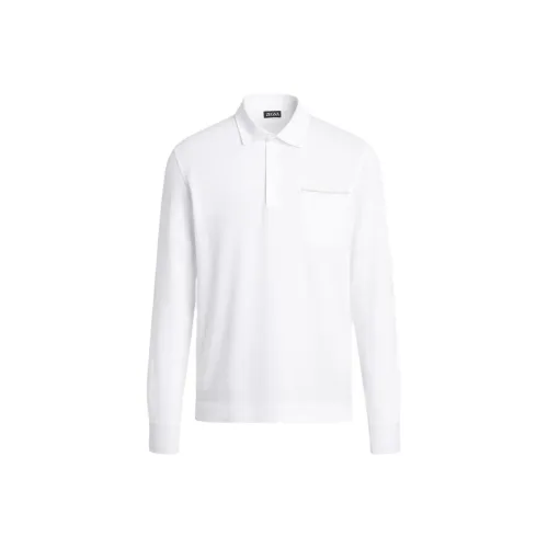 Ermenegildo Zegna Белая Мужская Рубашка Поло