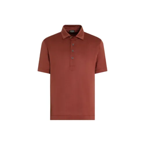 Ermenegildo Zegna Polo кирпично-красного цвета для мужчин