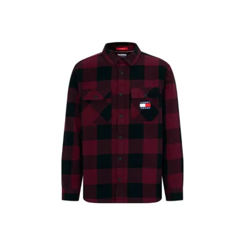 Tommy Hilfiger Красная Синяя Клетчатая Мужская Рубашка