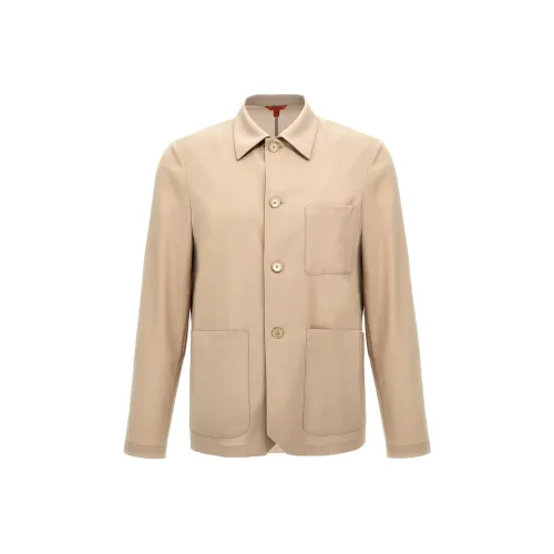 Barena Бежевые Мужские Рубашки