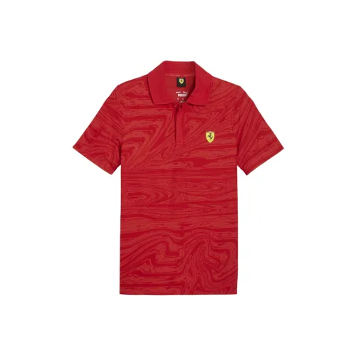 PUMA Ferrari Red Men's Polo