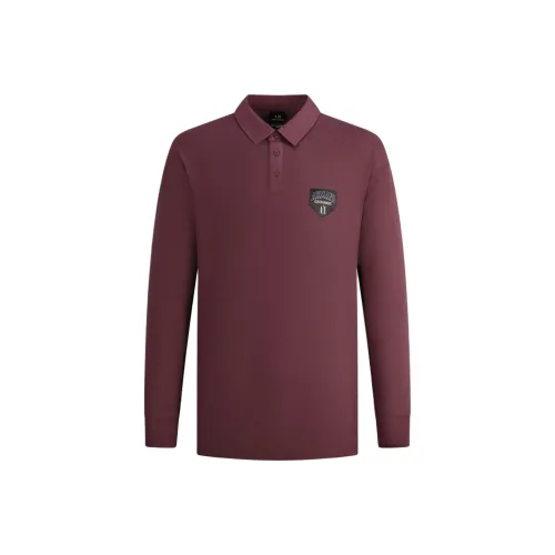 ARMANI EXCHANGEAE FW23 Поло Мужское Бордовый