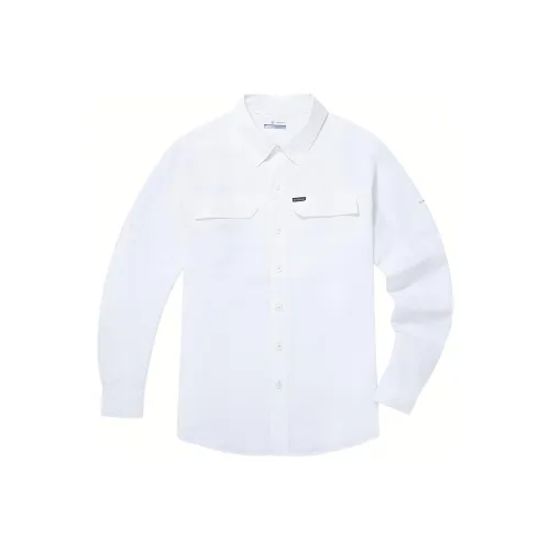 Коллаборация Columbia Белые Мужские Рубашки