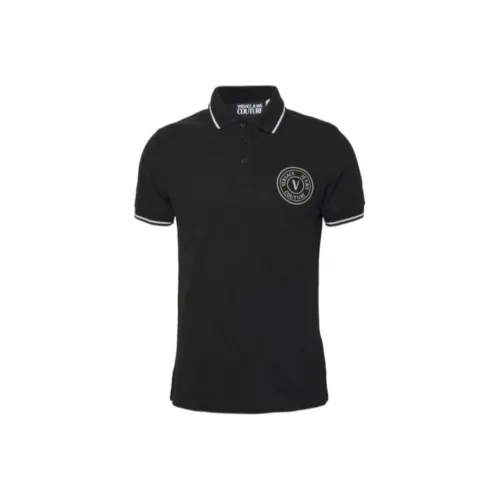 VERSACE JEANS COUTURE Мужская черная поло