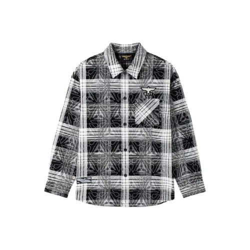 Boy London Рубашка Унисекс Черный Белый Клетка