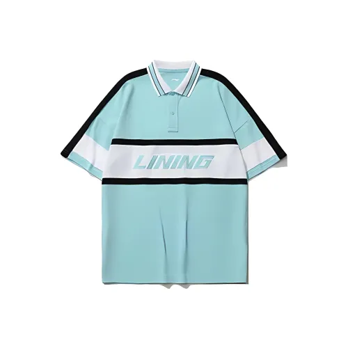 LINING Sports Fashion Collection Чистая вода Синий Мужская Поло