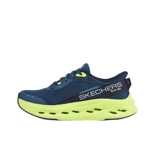 Skechers MEN'S GO Легкий Низкий Топ Беговые Кроссовки Мужские Синий Зеленый