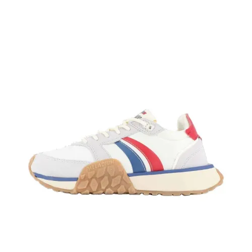 Палладий Troop Runner Slip-Resistant Abrasion-Resistant Low-Top Беговые кроссовки Унисекс Белый Красный Синий